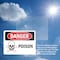 Signmission Poison Danger Sign, Vinyl Decal, 14in W x 10in L, 2PK OS-2PACK-DS-D-1014-L-1531 - alternate 3
